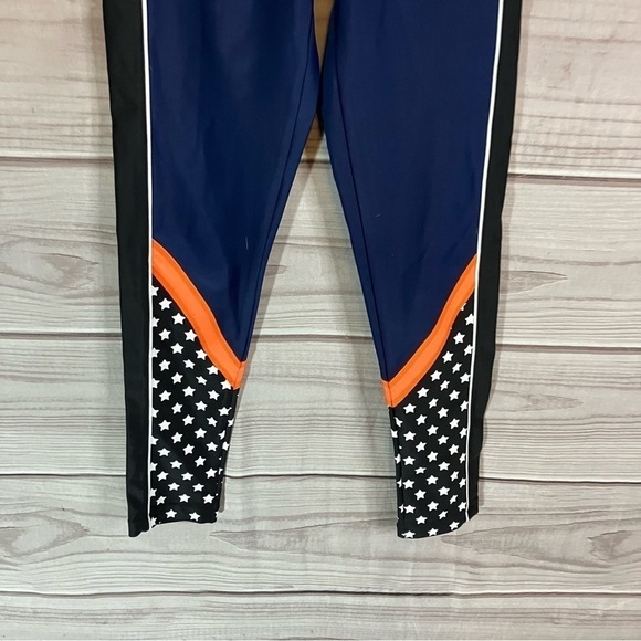 P.e Nation Down The Wire High Waisted Blue Star Printed Leggings - Picture 6 of 10